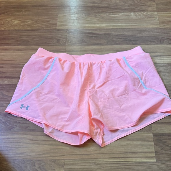 Under Armour Soft Pink Women's Athletic Shorts - Picture 1 of 6